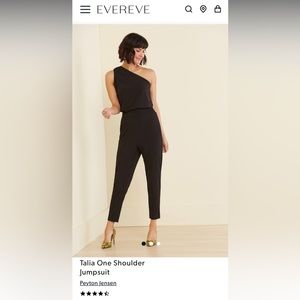 Peyton Jensen, Talia Black One Shoulder Jumpsuit, Sz M